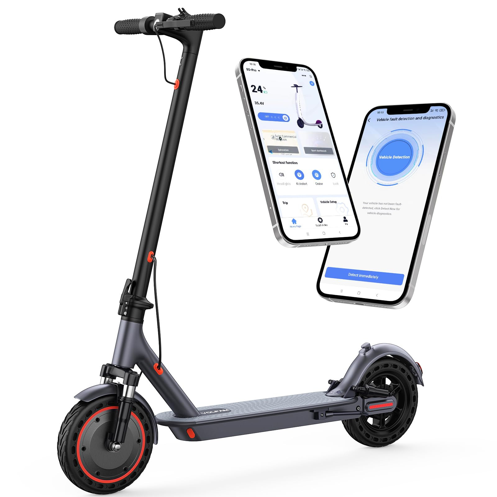 VOLPAM Electric Scooter, 350W/500W Powerful Motor, 8.5"/10" Solid Tires, 19/22Mph, 28/21/16 Miles... | Amazon (US)