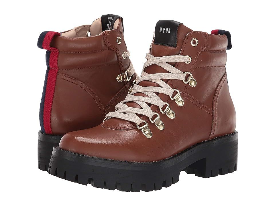 Steve Madden Buzzer Hiker Boot (Cognac Leather) Women's Boots | Zappos
