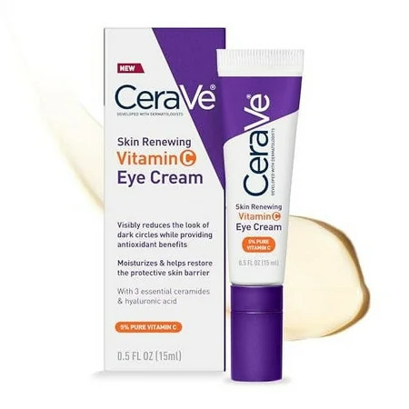CeraVe Skin Renewing Vitamin C Eye Cream for Dark Circles and Puffiness 0.5 fl oz | Walmart (US)