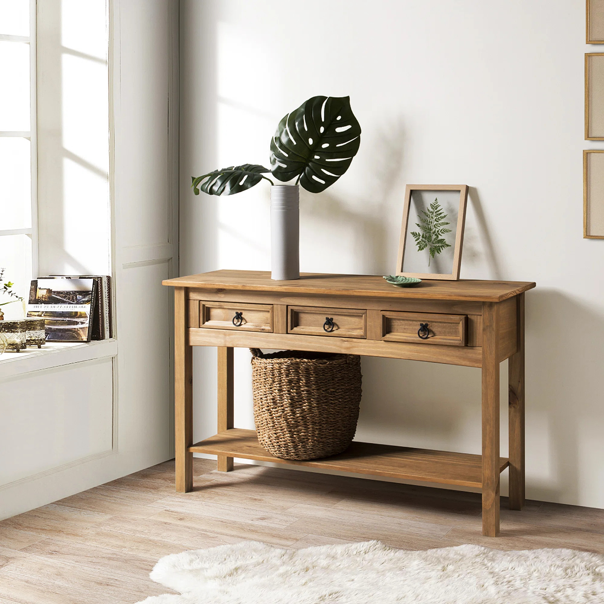Dinnington 47.99'' Solid Wood Console Table | Wayfair North America