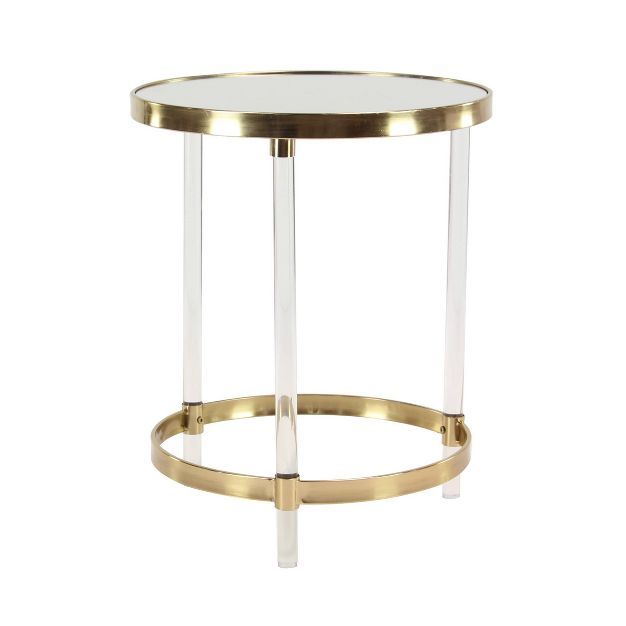 Contemporary Acrylic Accent Table Gold - Olivia & May | Target