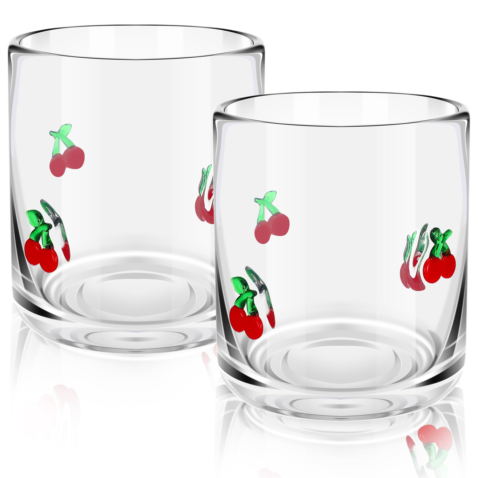 Icon Juice Glasses, 14oz Stemless Wine Drinking Juice Glass Cup for Party Supplies Gift(2 Pcs,Dai... | Amazon (US)