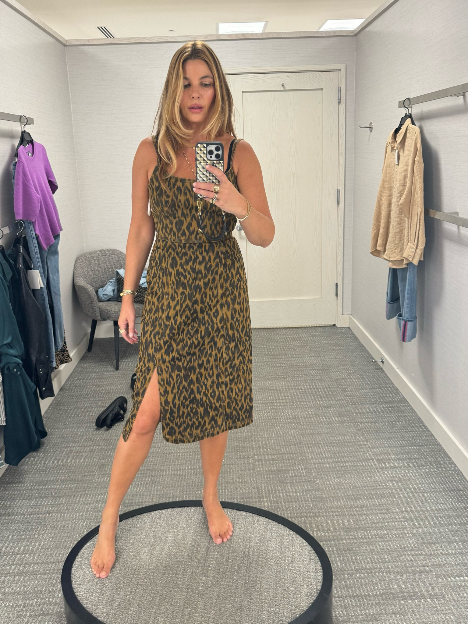 A great option of you’re looking for a cheetah print midi…the denim has some weight so it holds you in. Wearing a 6 🐆 

#LTKStyleTip #LTKFindsUnder100