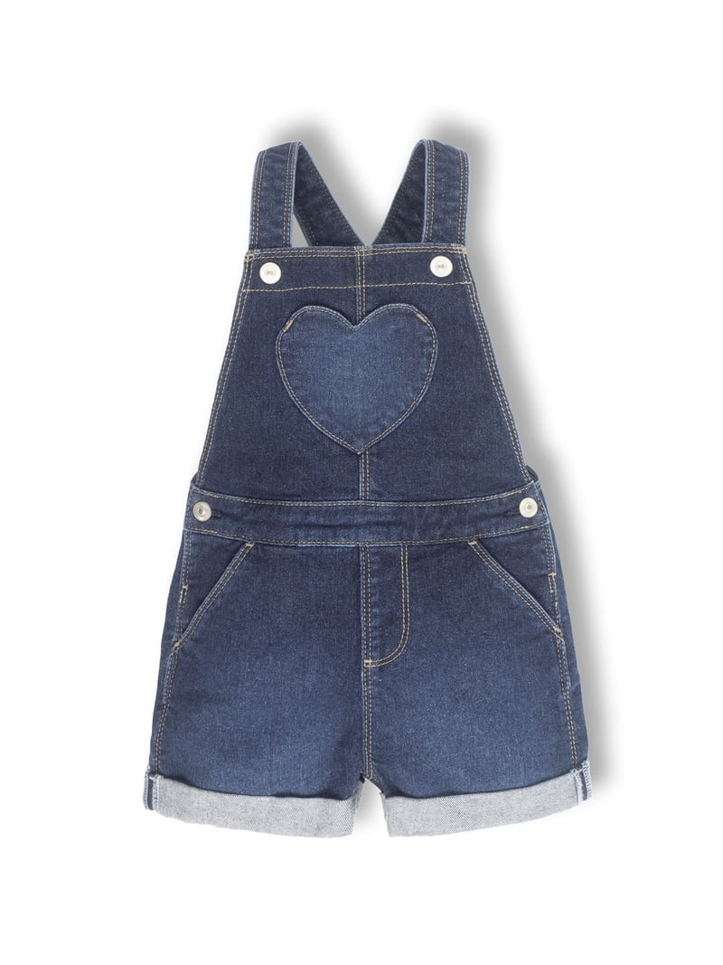 Wonder Nation Toddler Girl Denim Shortall, Sizes 12 Months - 5T | Walmart (US)