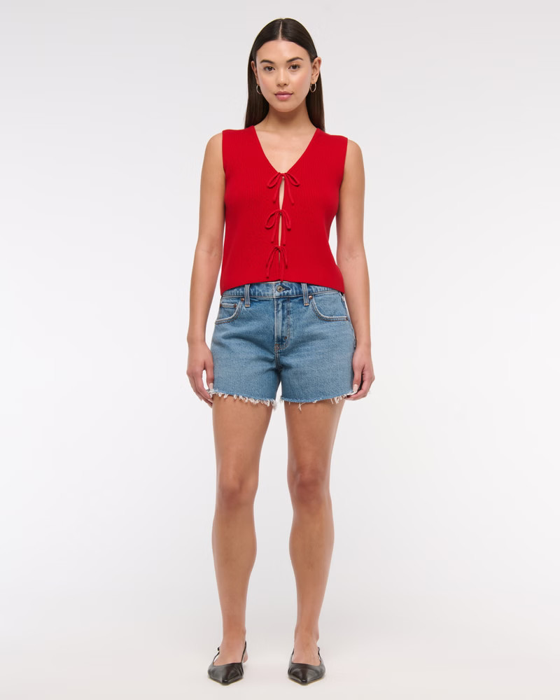 Tie-Front V-Neck Sweater Vest | Abercrombie & Fitch (US)