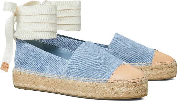 Tory Burch Ankle Wrap Cap Toe Platform Espadrille (Women) | Nordstrom | Nordstrom