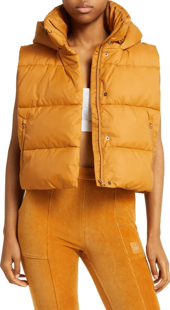 Alo Gold Rush Hooded Puffer Vest | Nordstrom | Nordstrom