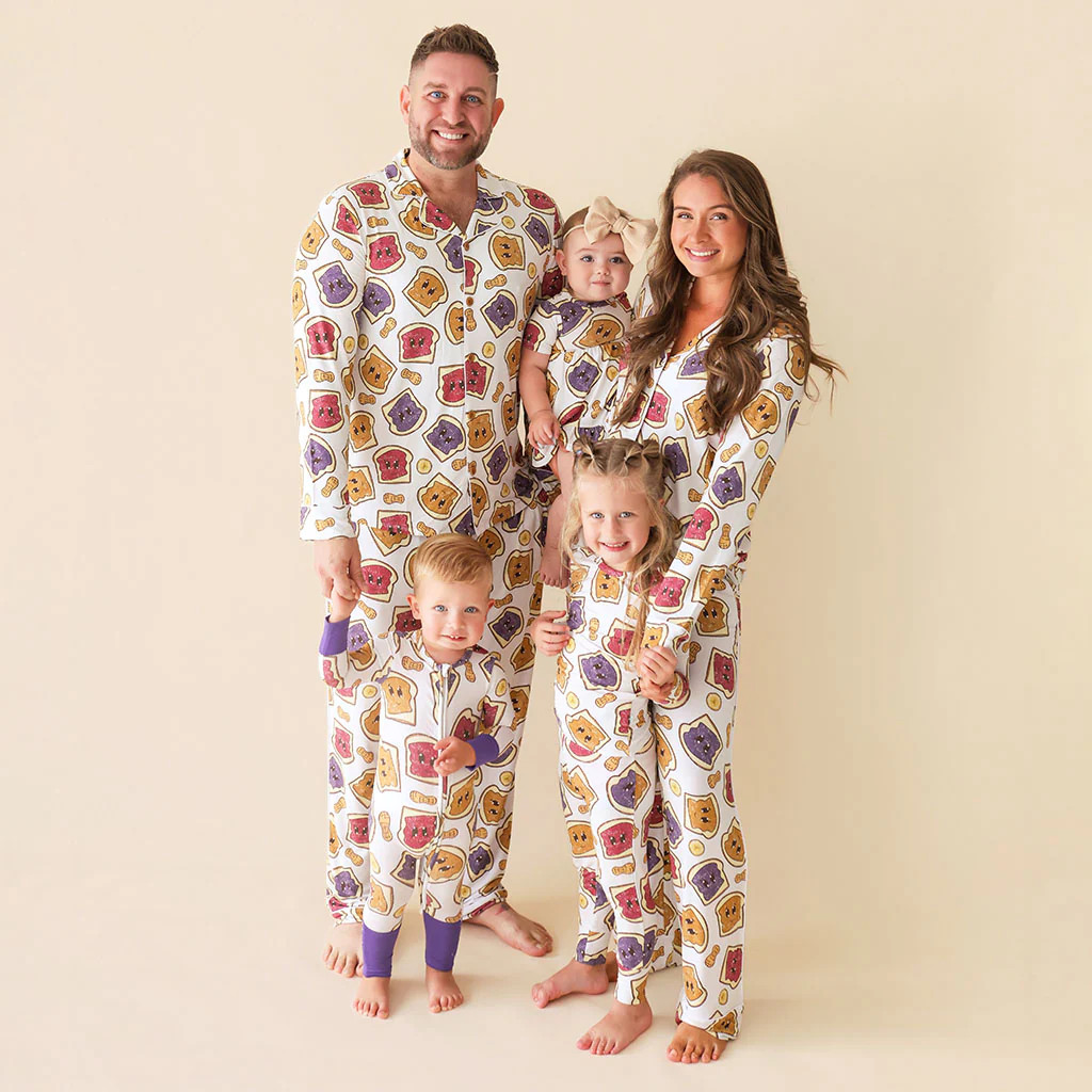 PB&J White Luxe Womens Pajamas | Peanut Butter Jelly Time | Posh Peanut