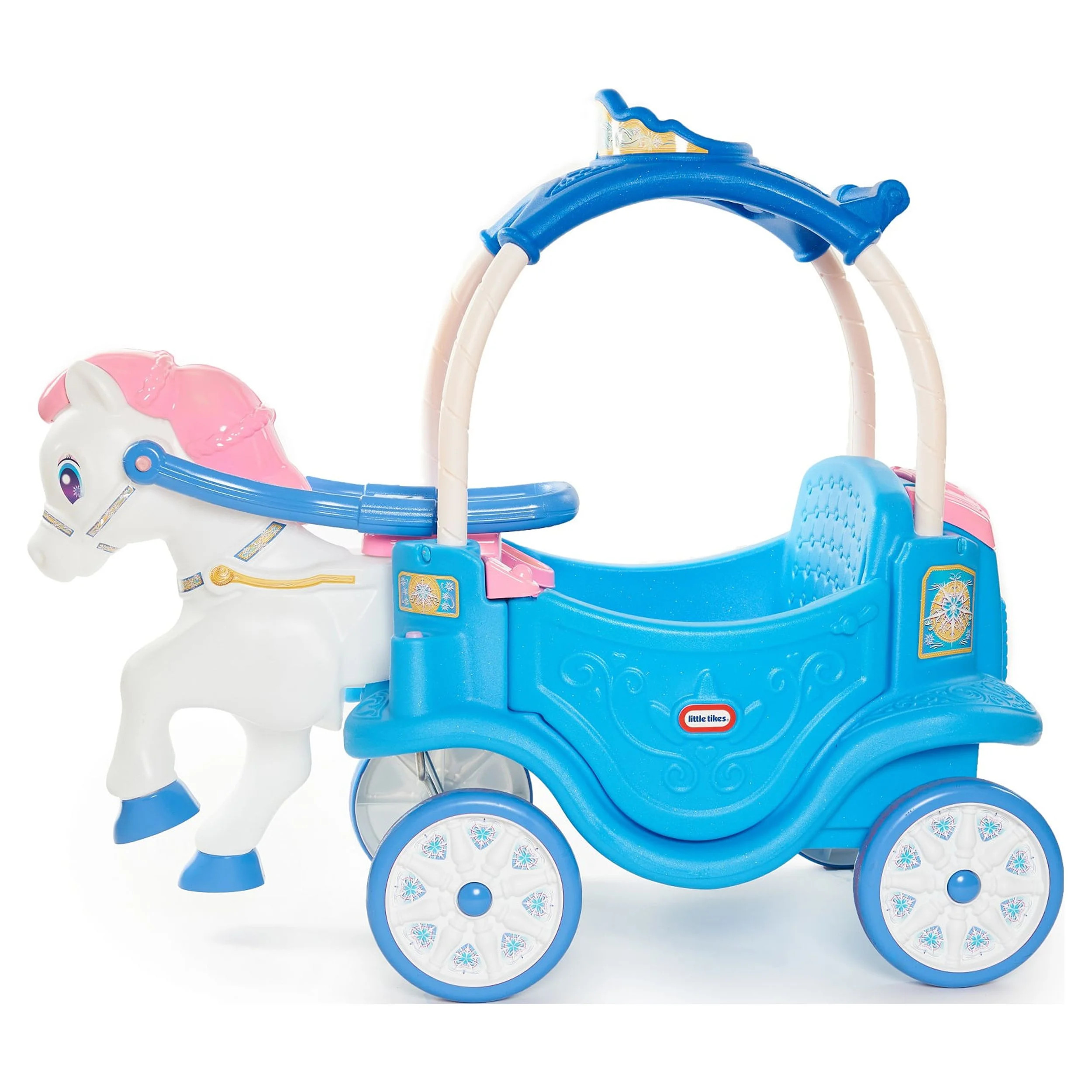 Little Tikes Princess Horse & Carriage in Frosty Blue, Foot-to-Floor Toddler Ride-on Toy - For Ki... | Walmart (US)