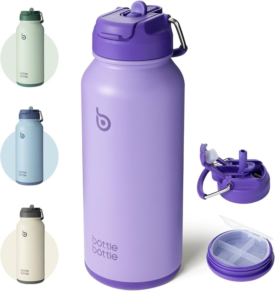 BOTTLE BOTTLE 32oz Insulated Water Bottle Stainless Steel Sport Water Bottle with Straw Dual-use ... | Amazon (US)
