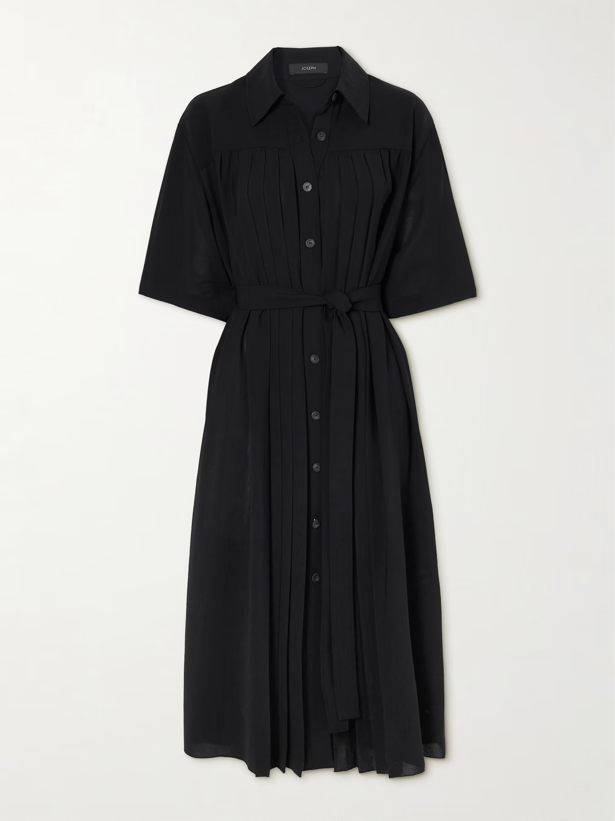 Arcade belted pleated crepe midi shirt dress | NET-A-PORTER APAC