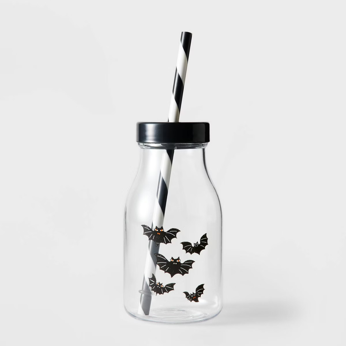 12oz Milk Jug Tumbler with Straw 'Bat' Clear - Hyde & EEK! Boutique™ | Target