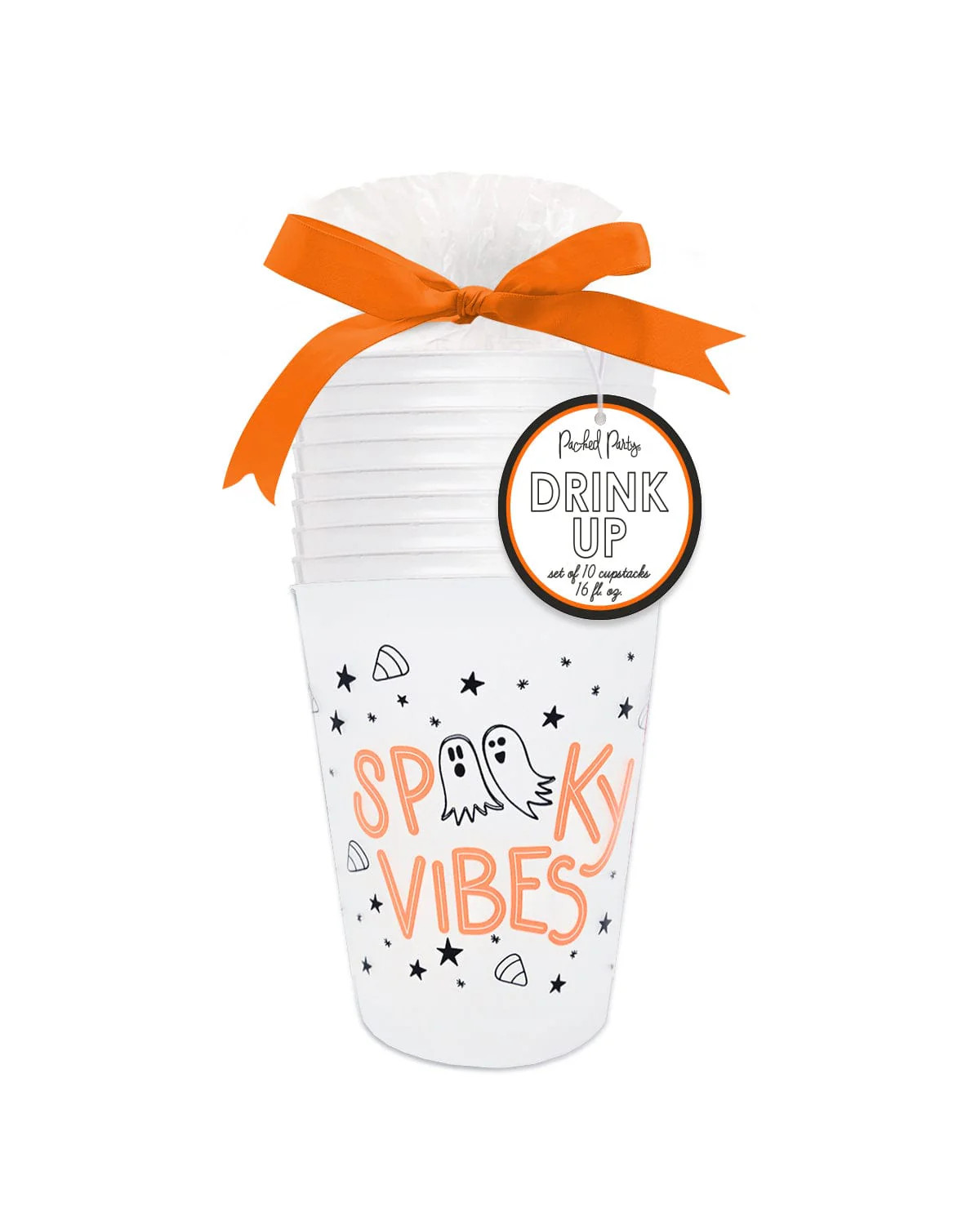Spooky Vibes Shatterproof Reusable Party Cups (set of 10) | Packed Party