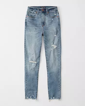 Curve Love High Rise Super Skinny Ankle Jeans | Abercrombie & Fitch US & UK
