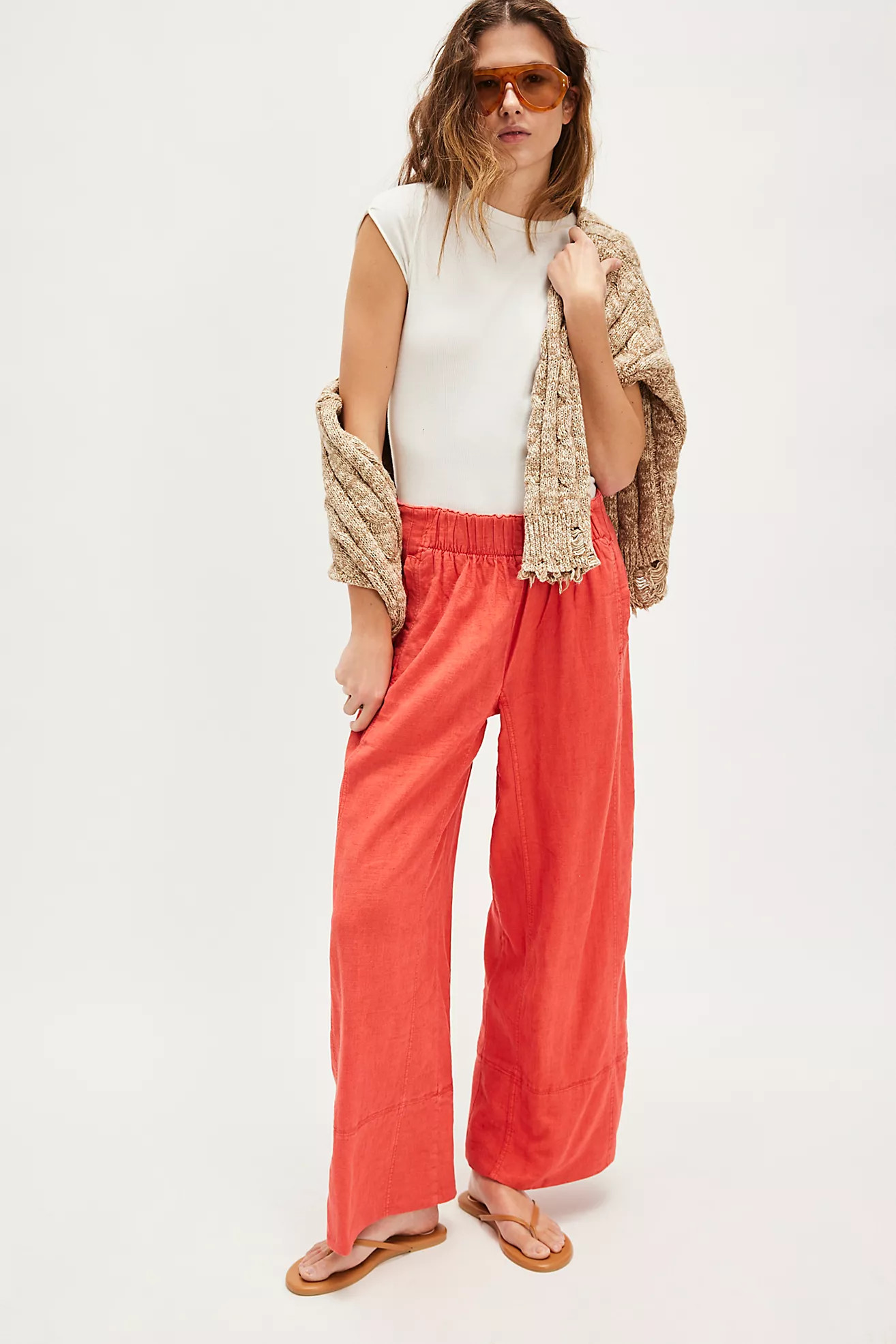 Day's End Linen Pull-On Pants | Free People (Global - UK&FR Excluded)