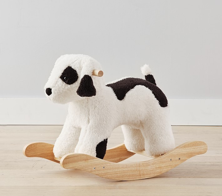 Sherpa Puppy Plush Nursery Rocker | Pottery Barn Kids