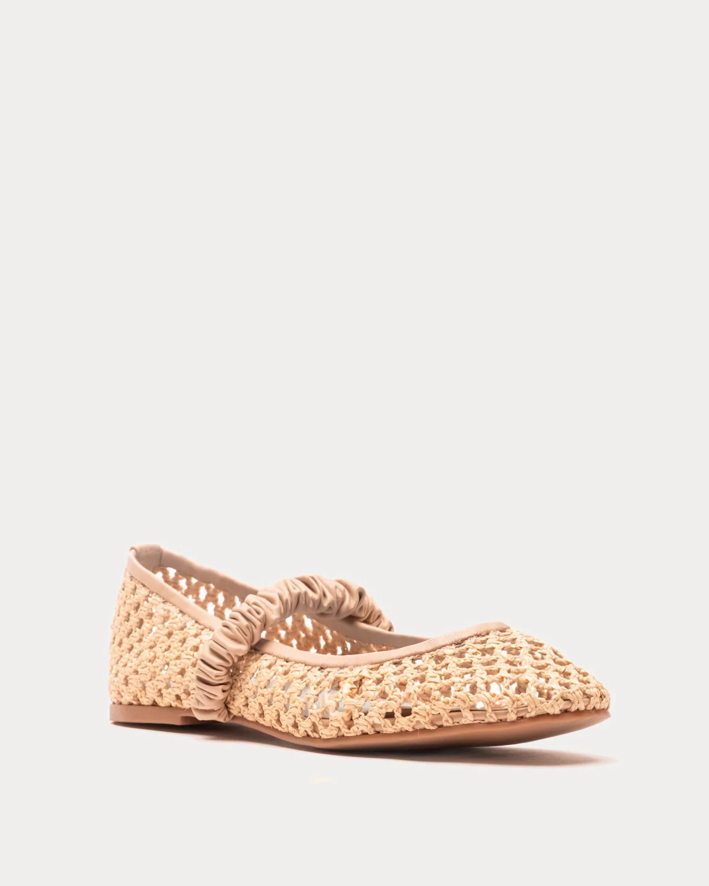 Ella Raffia Ballet Flat - Natural | Frances Valentine