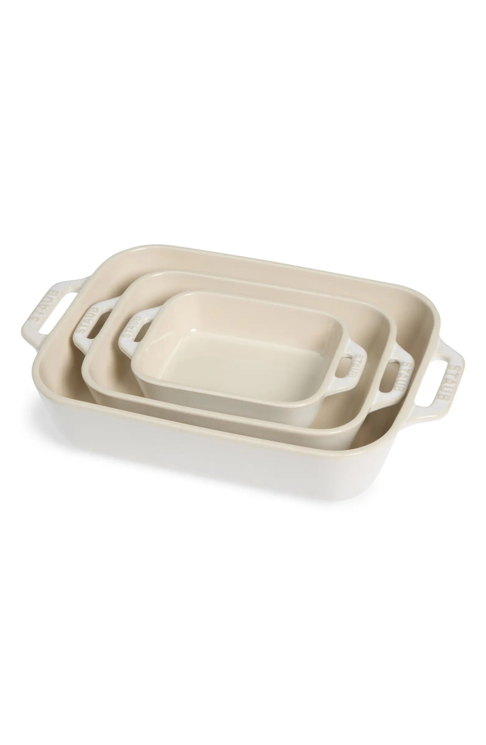 Staub 3-Piece Rectangular Ceramic Baking Dish Set | Nordstrom | Nordstrom