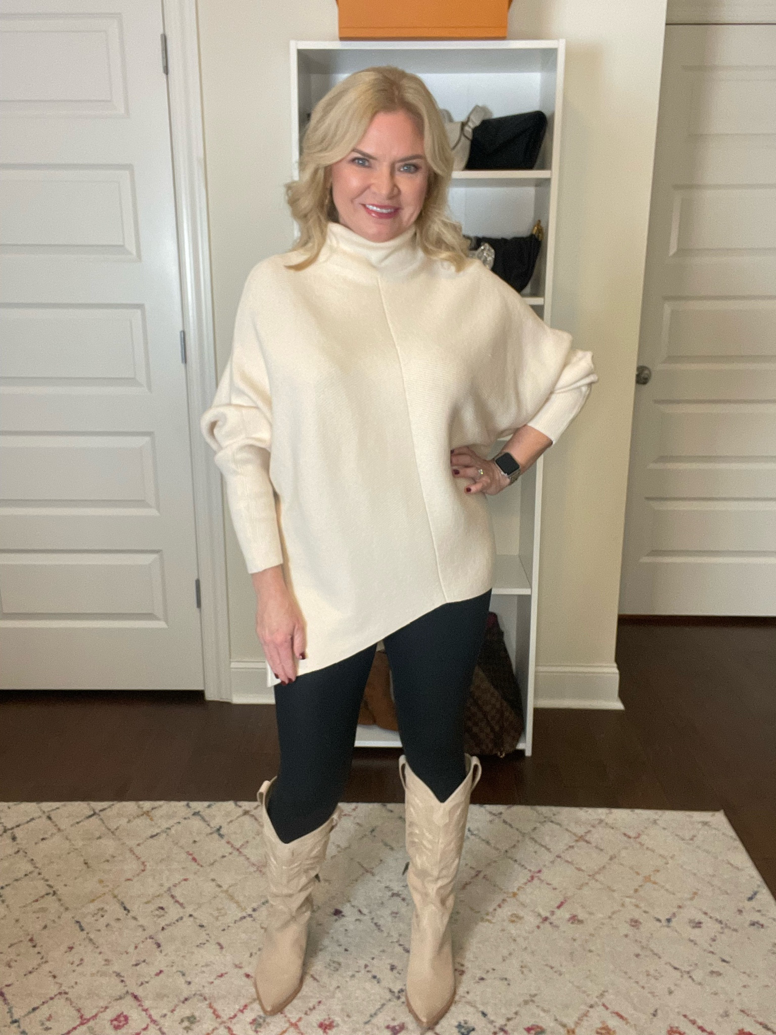 Sweater is from Amazon, size down! Sz medium in leggings
Faux leather
Leather leggings
Leggings outfit
Western boots
Dolce Vita
Outfit inspiration 
Outfit idea
Winter outfit
Casual outfit
Casual style


#LTKSeasonal #LTKHoliday #LTKstyletip