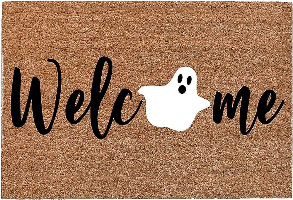SUCADA Happy Halloween Decorative Doormat,Pumpkin Ghost Witch Candy Patterned Door Mat,Seasonal F... | Amazon (US)