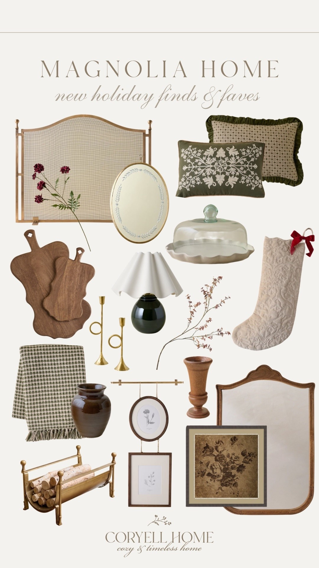 How beautiful are these new arrivals from the @magnolia Christmas collection! I'm obsessed with all of the warm earthy tones and texture across all pieces. Even these mirrors have the prettiest floral inlay that makes them feel antique. Don't miss out on these!

#LTKHoliday #LTKHome #LTKSeasonal