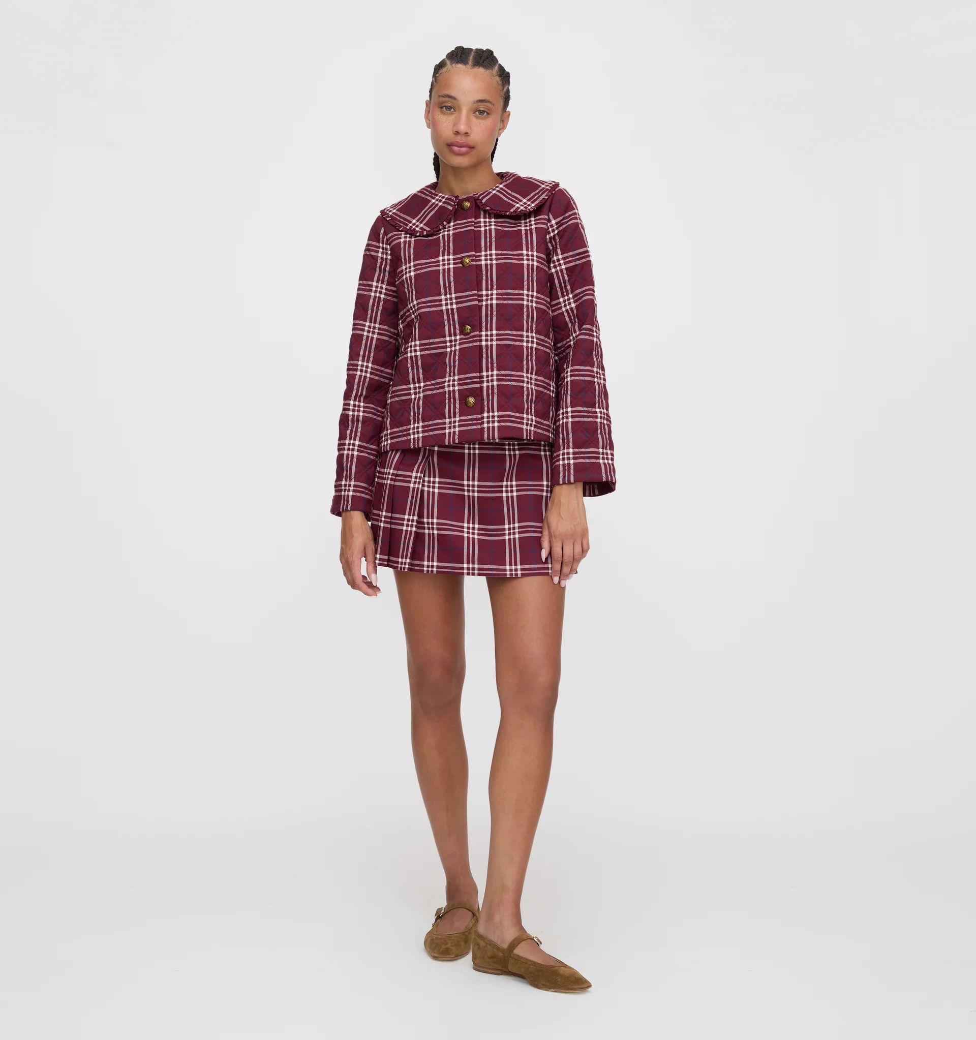 The Inola Skirt - Berry Wallace Plaid | Hill House Home