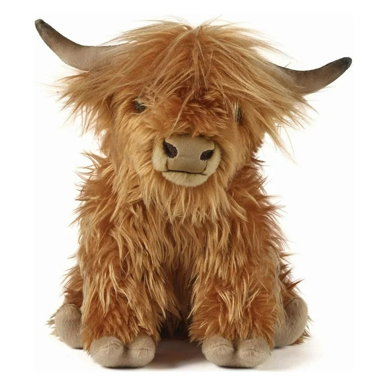 Living Nature 12" Plush Highland Cow Large Plush Animal with Sound | Walmart (US)
