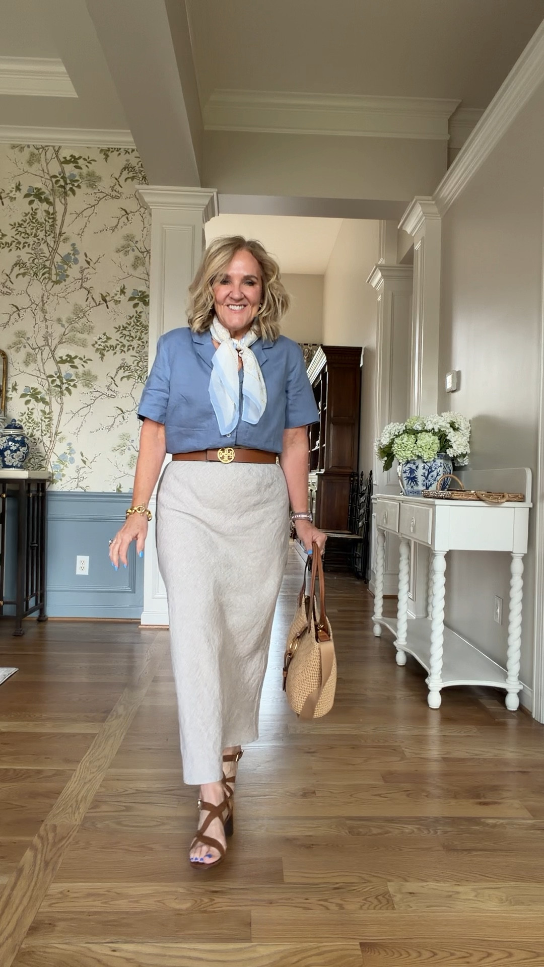 Quince linen slip skirt. I’m wearing a medium but I’m going to order a small. I would size down. 
White poplin blouse size small
Quince tops & sweaters size medium 
Navy blazer size 10 petite 
trends trends trends 

#LTKspring #LTKspringtrends #LTKOver40