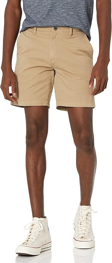 Goodthreads Men's Slim-Fit 7" Flat-Front Comfort Stretch Chino Short | Amazon (US)