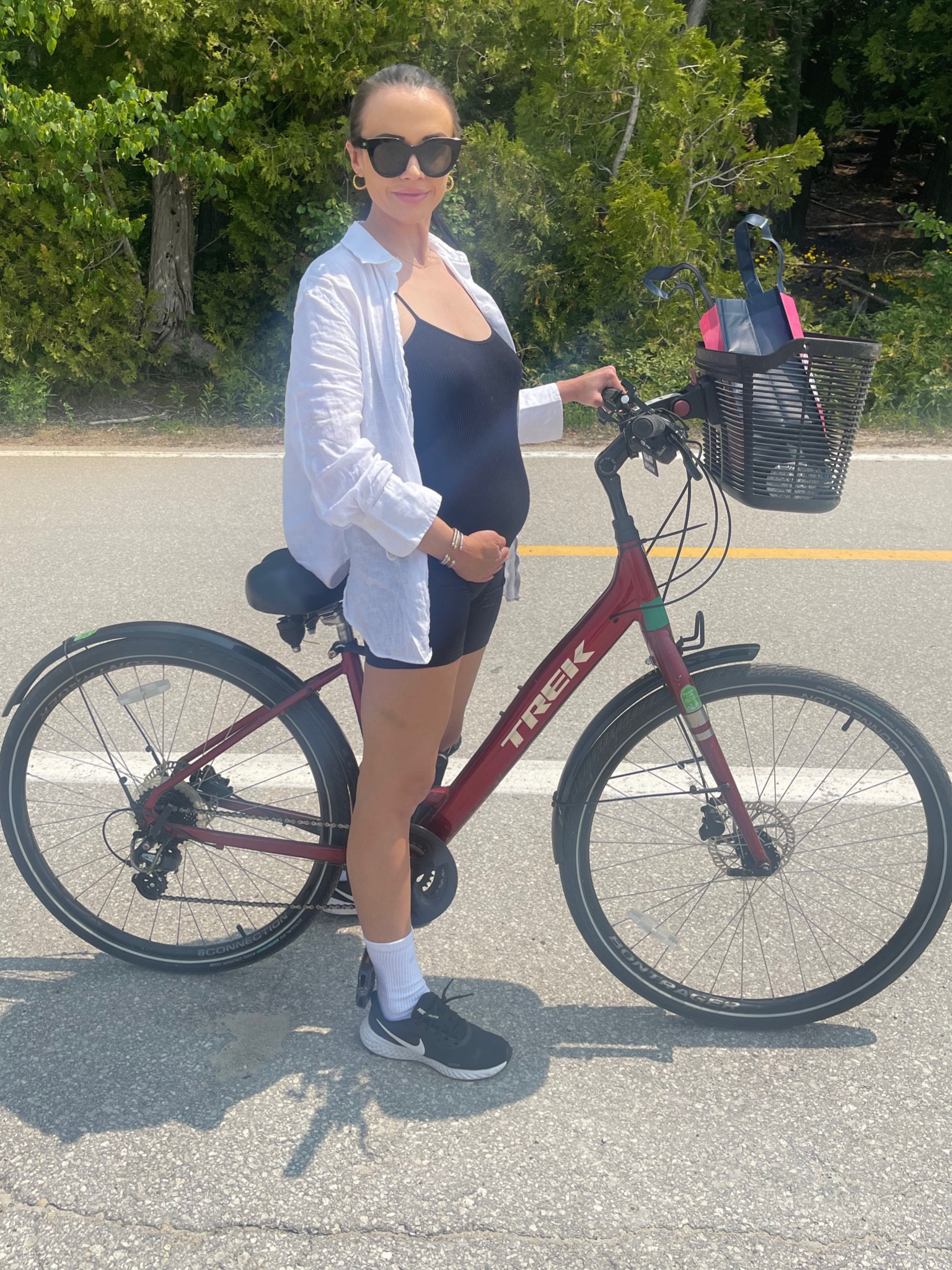 Maternity look. Summer maternity look. Twin maternity. 

#LTKbump #LTKfamily #LTKFitness