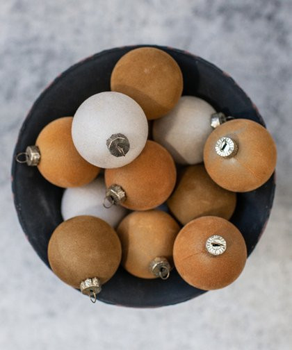 Ragon House | Tan Flocked Ball Ornament - Set of 12 | Zulily