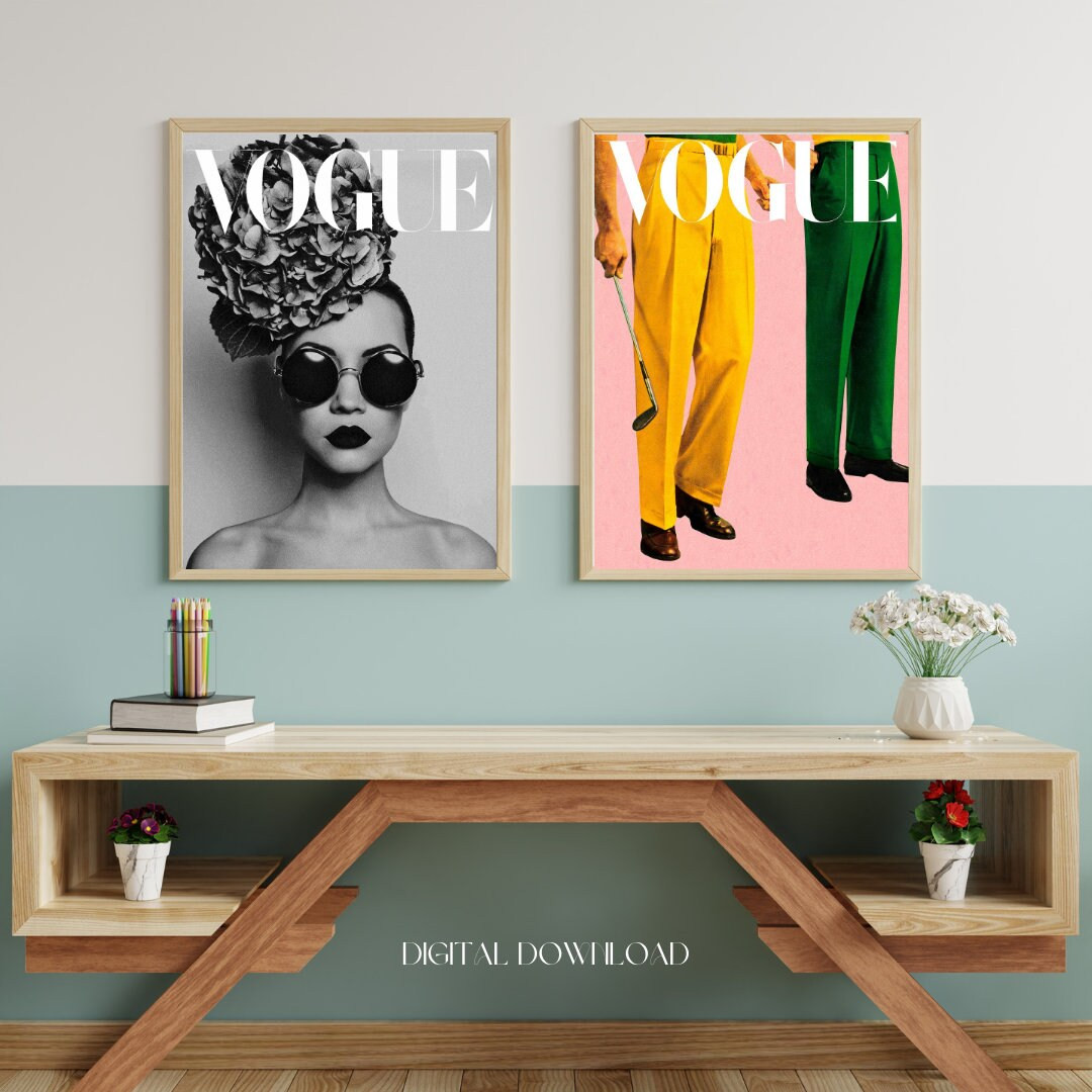 Set of 2 Vogue Poster Vogue Golf Poster Vogue Fashion Poster - Etsy | Etsy (US)