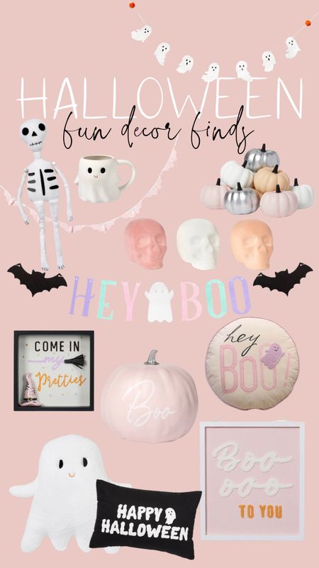 Spooky cute Halloween decor finds in pink and pastel colors! I’m going to grab some of these for Ps spooky cute Halloween theme birthday party! 
.
.


#LTKHalloween #LTKSeasonal #LTKhome