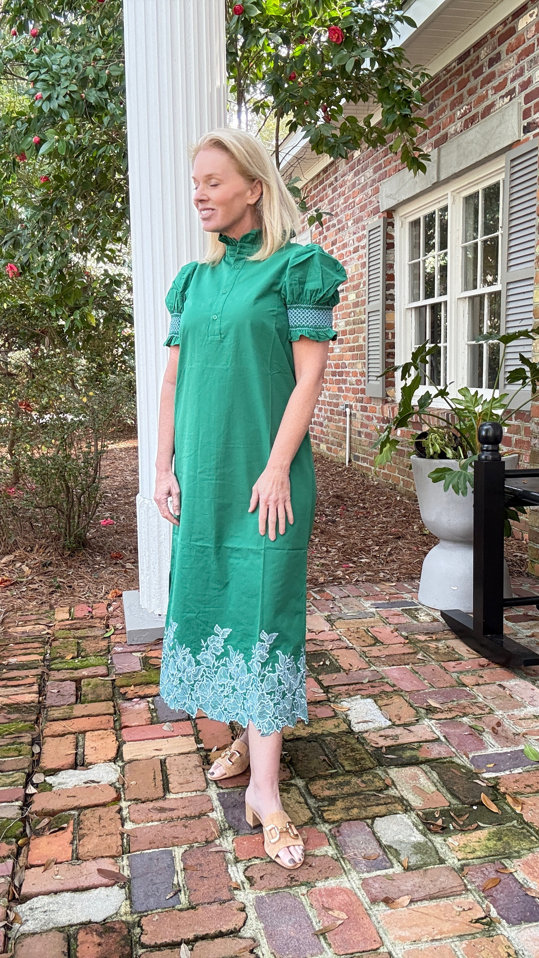 The most flattering dress for spring. Great for Easter too.  Available in pink. Wearing an XS

#LTKPetite #LTKOver40
