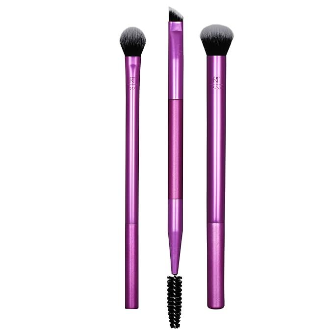 Real Techniques Eye Shade & Blend Makeup Brush Trio, For Eyeshadow & Liner, Makeup Tools for Shap... | Amazon (US)