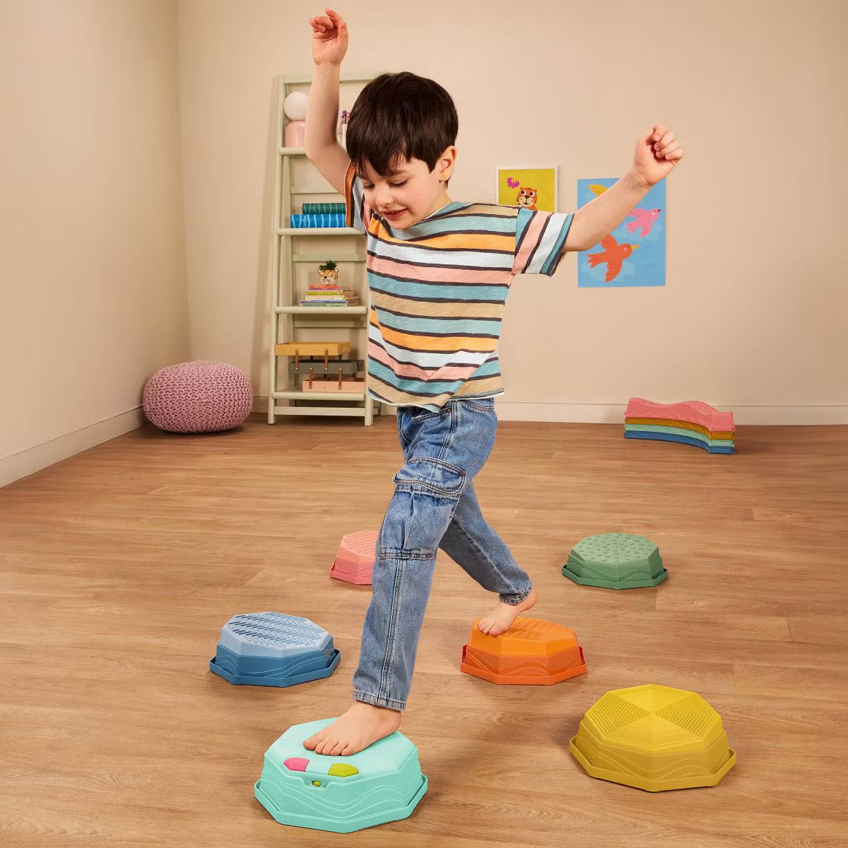 B. toys Balance Beams – Balance & Groove Set Balance Board with Music & Lights | Target