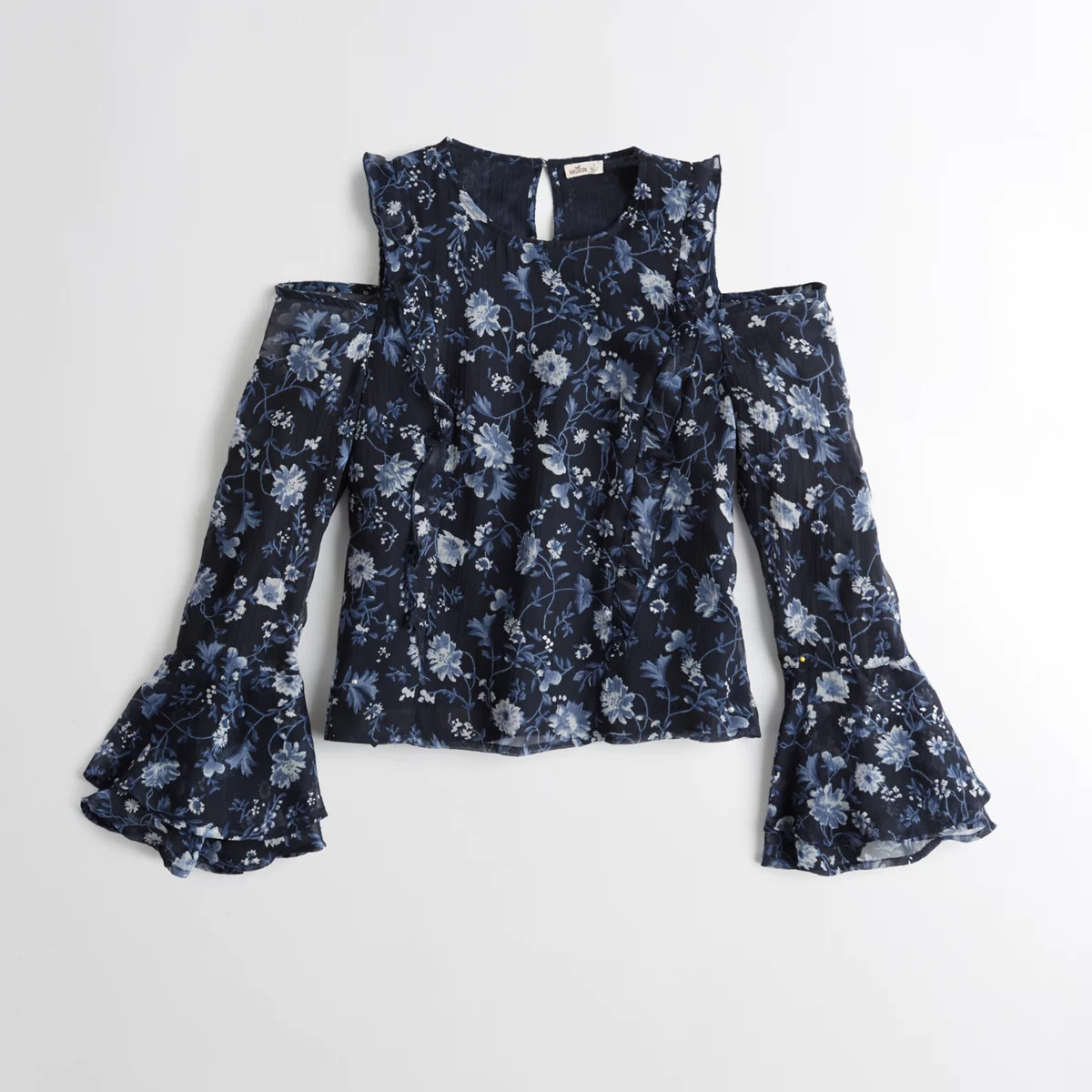 Ruffle Cold Shoulder Top | Hollister US