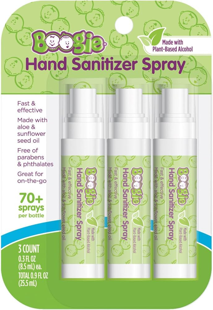 Boogie Kids Hand Sanitizer Spray - 0.3 fl oz (3 Pack) | Amazon (US)