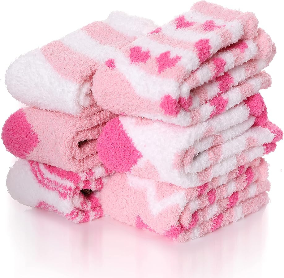 Womens Fuzzy Socks Slipper Soft Cabin Plush Warm Fluffy Winter Christmas Sleep Cozy Adult Socks | Amazon (CA)