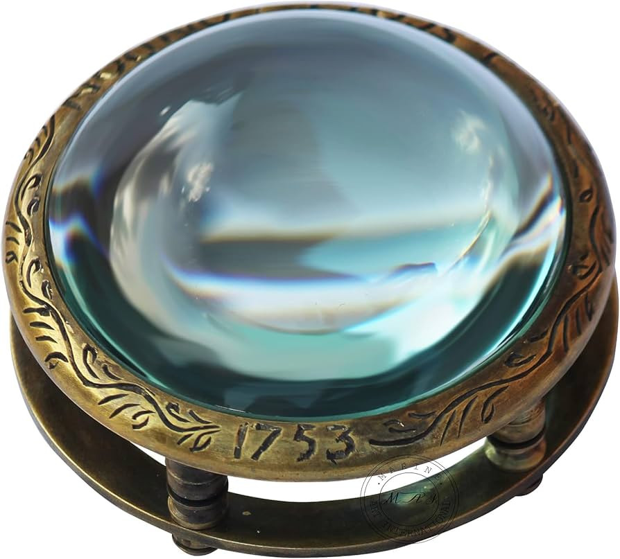 Desk Magnifying Glass Desktop Vintage Antique Style Engraved Magnifier Reading Magnifying Glass f... | Amazon (US)