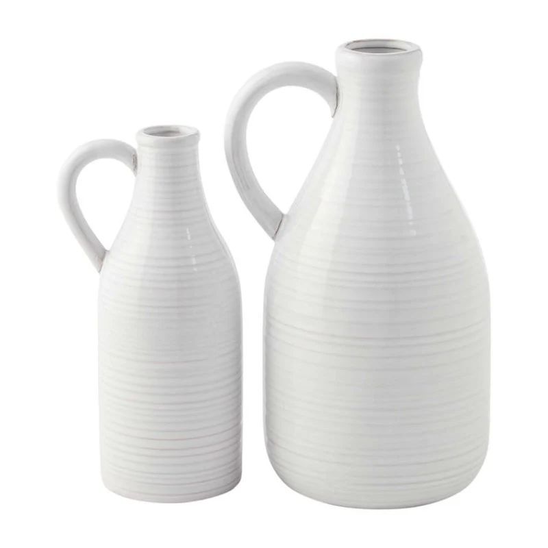 Ribbed Milk Jug Vase (2 Sizes) | Linen & Flax Co
