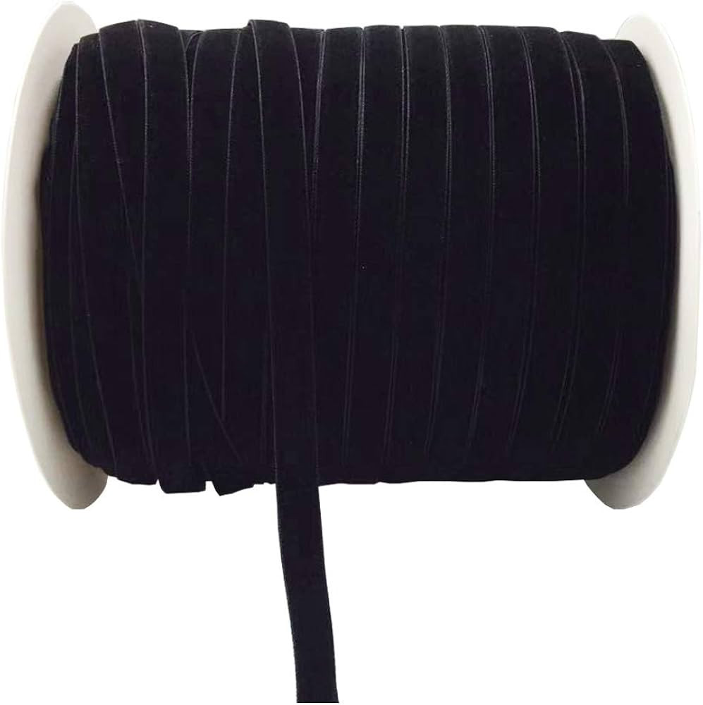 10 Yards Black Velvet Ribbon Spool | Amazon (US)