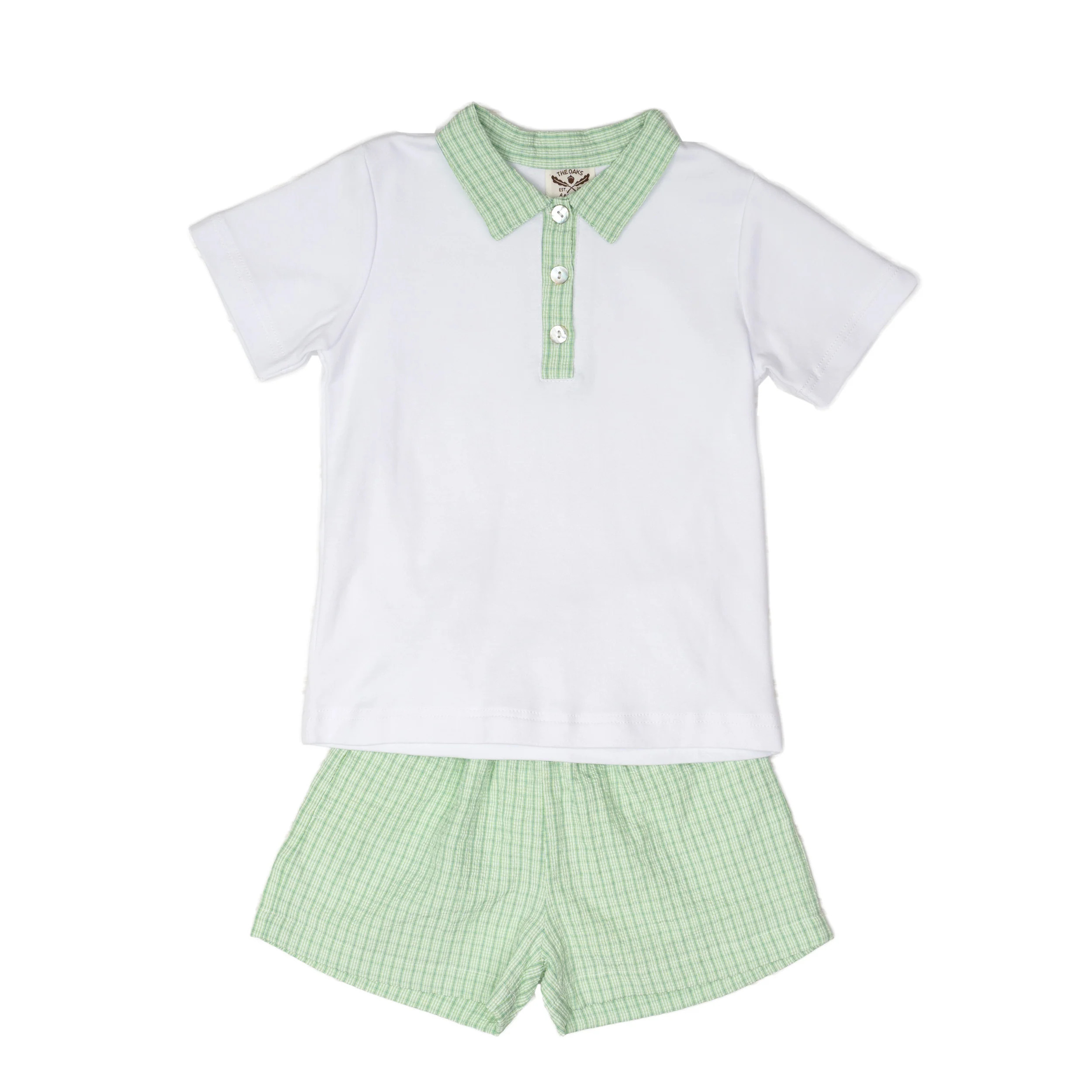 Easton Green Check Short Set | The Oaks Apparel Company