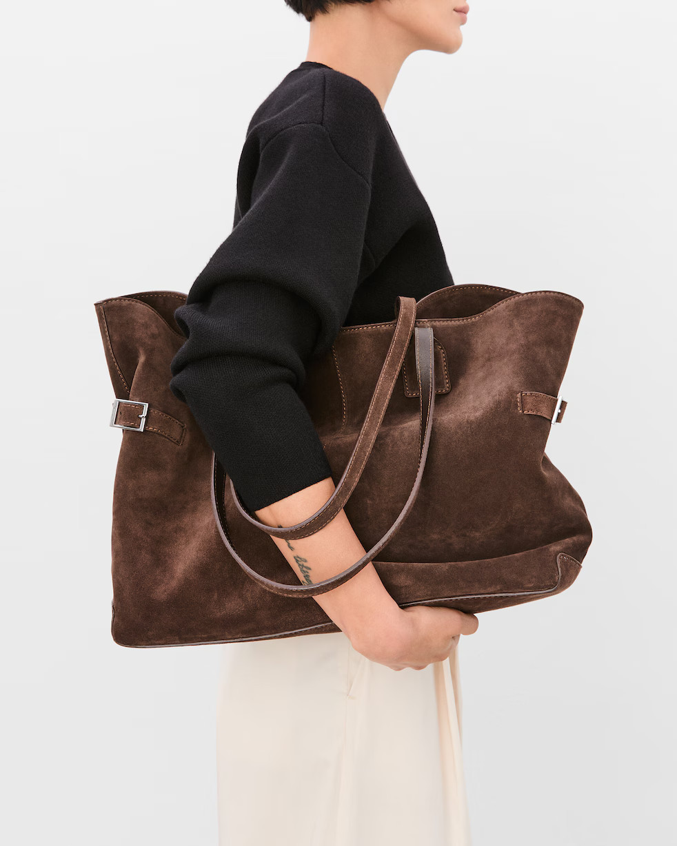 Lesley Tote Bag Suede | Flattered