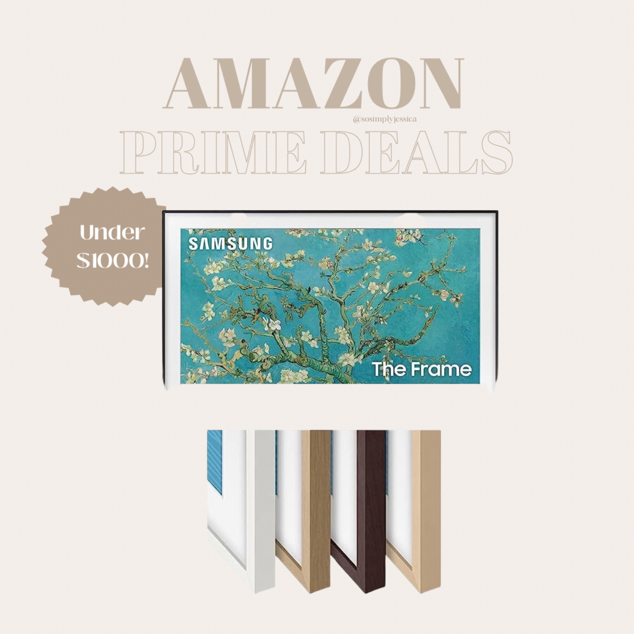 Amazon Prime 
Samsung framed TV


#LTKhome #LTKFind #LTKxPrimeDay