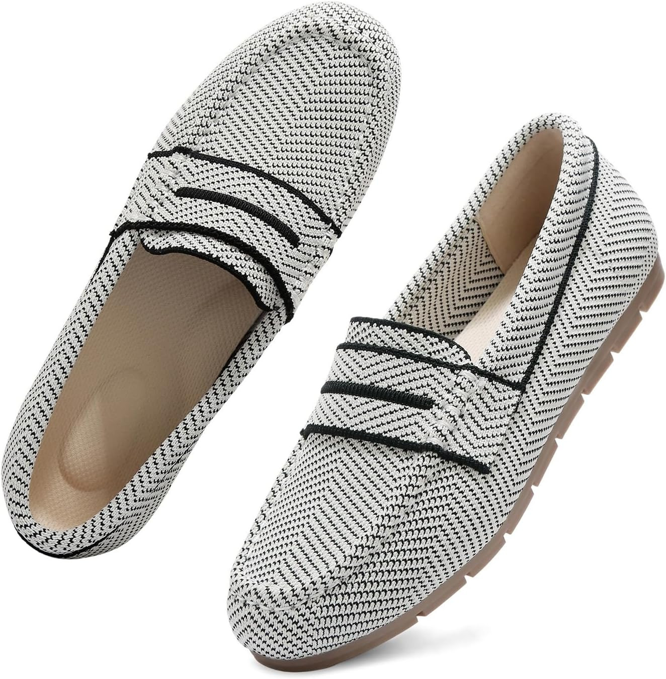 Vespiero Loafers for Women Comfortable Slip on Work Flats Shoes Womens Dressy Casual Walking Shoes | Amazon (US)