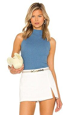 Autumn Cashmere Rib Mock Halter in Wedgewood from Revolve.com | Revolve Clothing (Global)