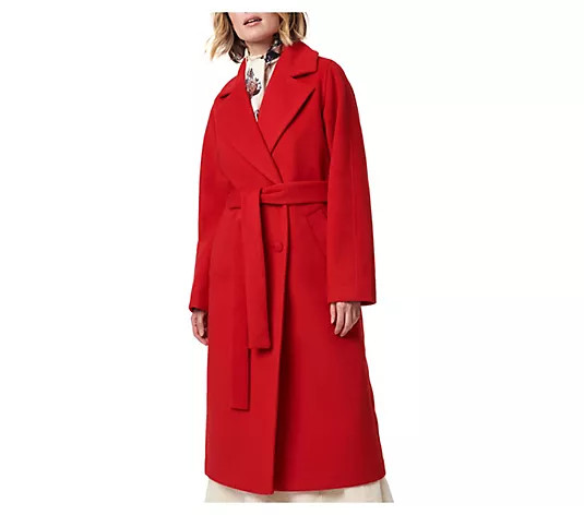 Make Your Selection: Bernardo Soft Wool Tie-Waist Coat | QVC