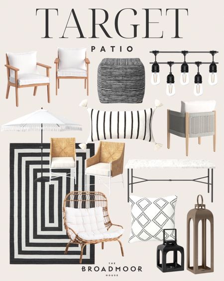 Targets patio collection is starting to come out and it's so good this year Target home, target, finds, target, patio, patio furniture, outdoor rug, outdoor furniture, outdoor chair, patio lights, outdoor pillows, transitional, modern, BoHo, cane, rattan, lanterns, gold, black decor

#LTKFind #LTKhome #LTKSeasonal