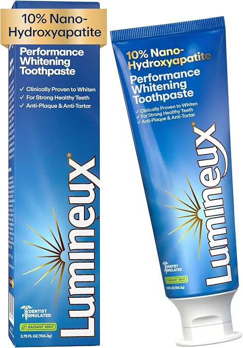 Lumineux 10% Nano Hydroxyapatite Performance Whitening Toothpaste - Fluoride Free & Gentle Whiten... | Amazon (US)